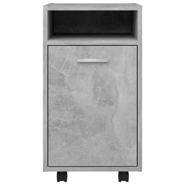vidaXL Sivukaappi pyörillä betoninharmaa 33x38x60 cm tekninen puu -  Säilytys- & lukkokaapit