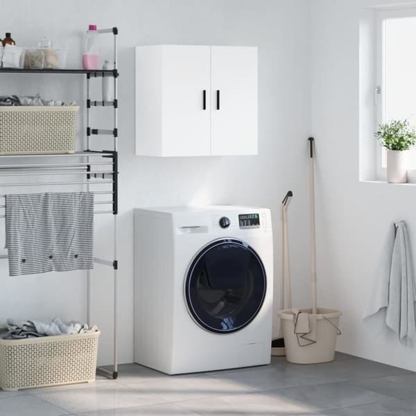 vidaXL vægskab 60x31x60 cm konstrueret træ hvid -  Opbevaringsskabe
