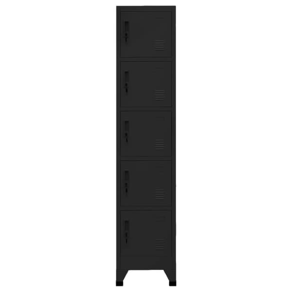 vidaXL Pukukaappi musta 38x40x180 cm teräs - Säilytys- & lukkokaapit