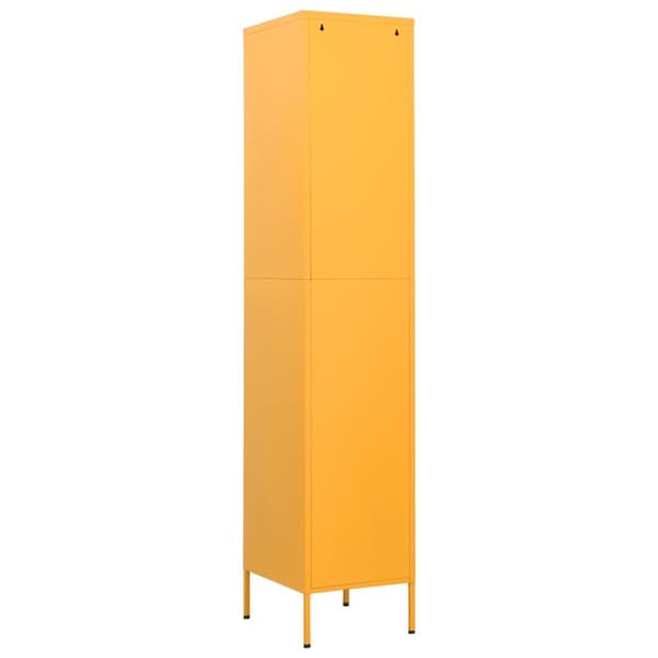 vidaXL skab 35x46x180 cm stål sennepsgul - Opbevaringsskabe