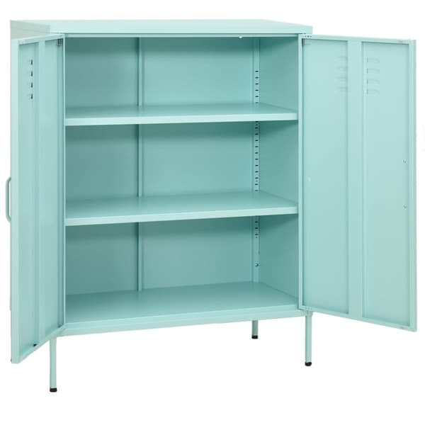 vidaXL Varastokaappi minttu 80x35x101,5 cm teräs - Säilytys- & lukkokaapit