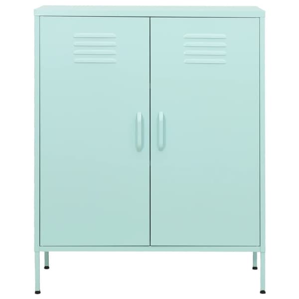 vidaXL Varastokaappi minttu 80x35x101,5 cm teräs - Säilytys- & lukkokaapit