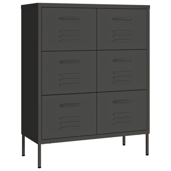 vidaXL Lipasto antrasiitti 80x35x101,5 cm teräs - Säilytys- & lukkokaapit