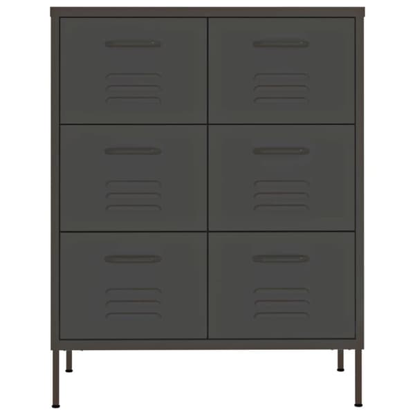 vidaXL Lipasto antrasiitti 80x35x101,5 cm teräs - Säilytys- & lukkokaapit