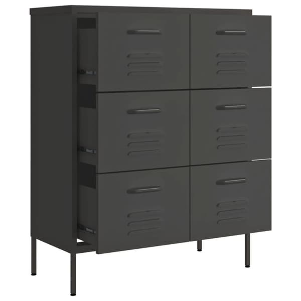 vidaXL Lipasto antrasiitti 80x35x101,5 cm teräs - Säilytys- & lukkokaapit