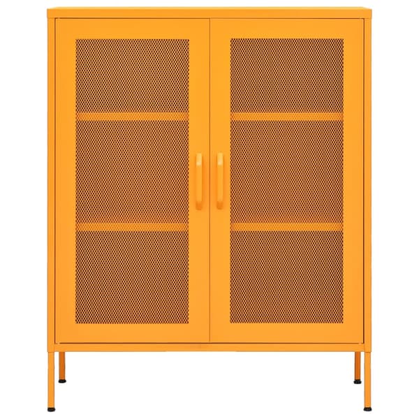 vidaXL opbevaringsskab 80x35x101,5 cm stål sennepsgul -  Opbevaringsskabe