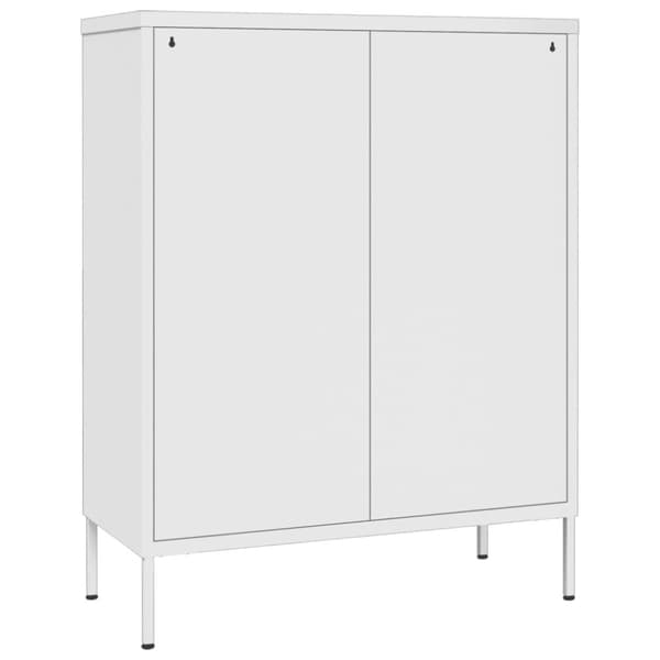 vidaXL Byrå vit 80x35x101,5 cm stål - Förvaringsskåp & garderober