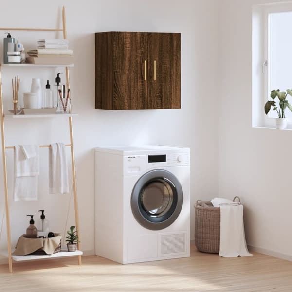vidaXL vægskab 60x31x60 cm konstrueret træ brun egetræsfarve -  Opbevaringsskabe