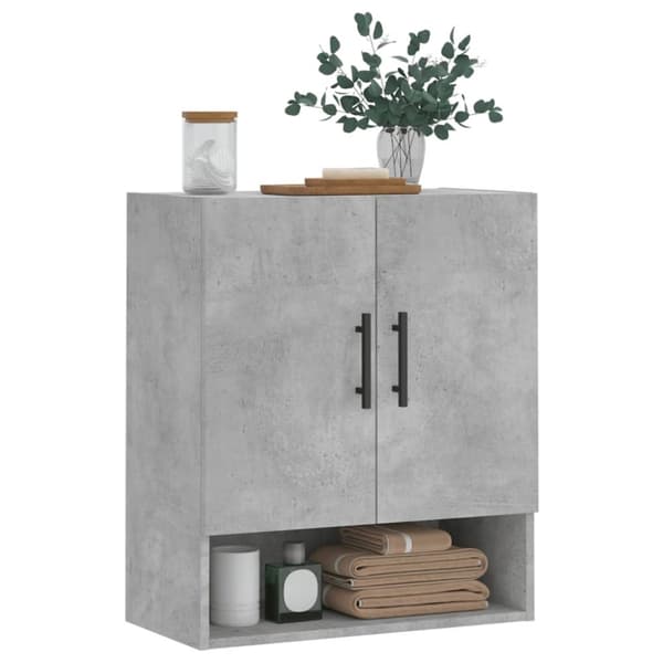 vidaXL vægskab 60x31x70 cm konstrueret træ betongrå - Opbevaringsskabe