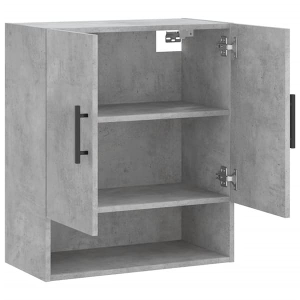 vidaXL vægskab 60x31x70 cm konstrueret træ betongrå - Opbevaringsskabe