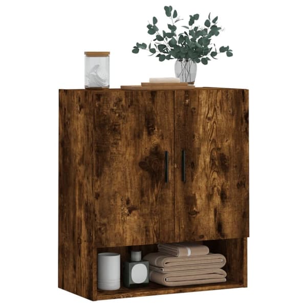 vidaXL Seinäkaappi savutammi 60x31x70 cm tekninen puu - Säilytys- & lukkokaapit