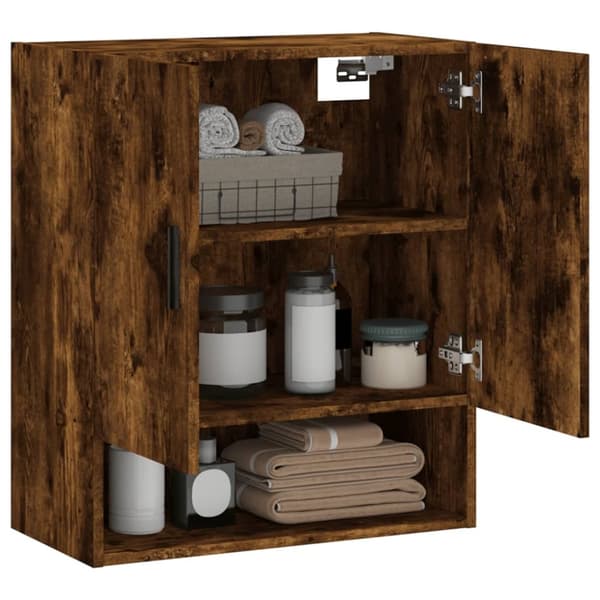 vidaXL Seinäkaappi savutammi 60x31x70 cm tekninen puu - Säilytys- & lukkokaapit