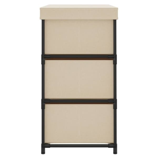vidaXL Säilytyskaappi 6 laatikolla 55x29x55 cm kerma teräs - Säilytys- & lukkokaapit