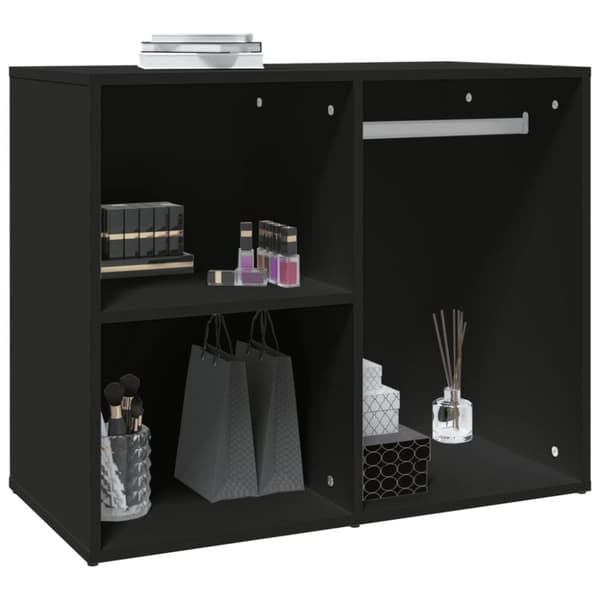 vidaXL skab 80x40x65 cm konstrueret træ sort - Opbevaringsskabe
