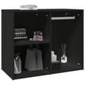Miniatyrbillede 7 af 10: vidaXL skab 80x40x65 cm konstrueret træ sort -  Opbevaringsskabe