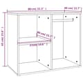 Miniatyrbillede 9 af 10: vidaXL skab 80x40x65 cm konstrueret træ sort -  Opbevaringsskabe