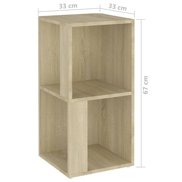 vidaXL hjørneskab 33x33x67 cm konstrueret træ sonoma-eg - Opbevaringsskabe