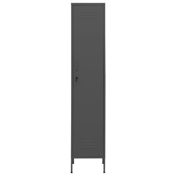 vidaXL skab 35x46x180 cm stål antracitgrå - Opbevaringsskabe