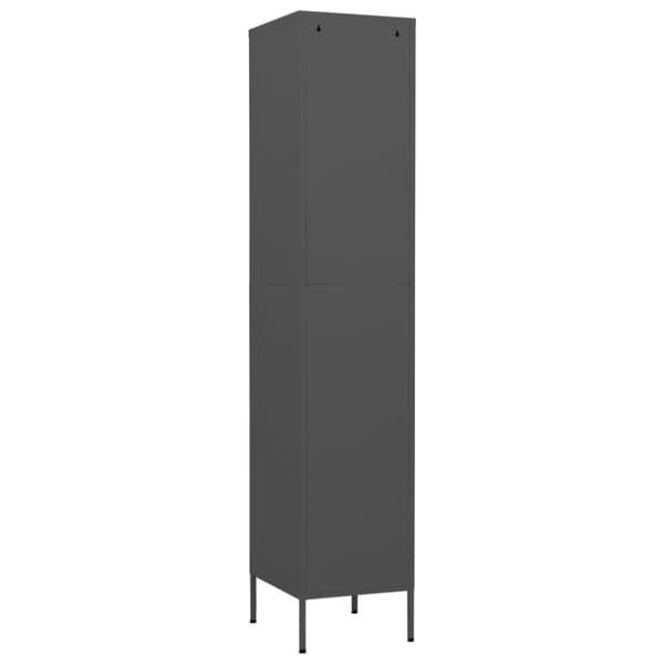 vidaXL skab 35x46x180 cm stål antracitgrå - Opbevaringsskabe