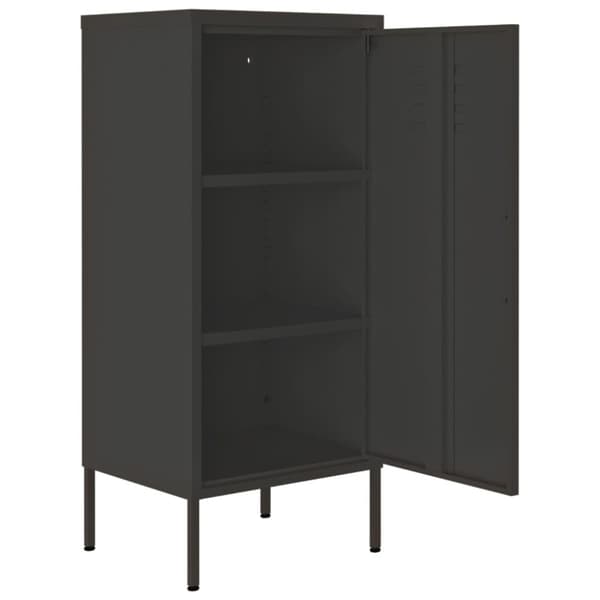 vidaXL opbevaringsskab 42,5x35x101,5 cm stål antracitgrå - Opbevaringsskabe