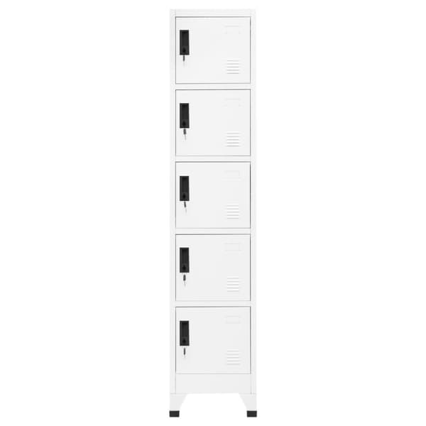 vidaXL skab 38x40x180 cm stål hvid -  Opbevaringsskabe