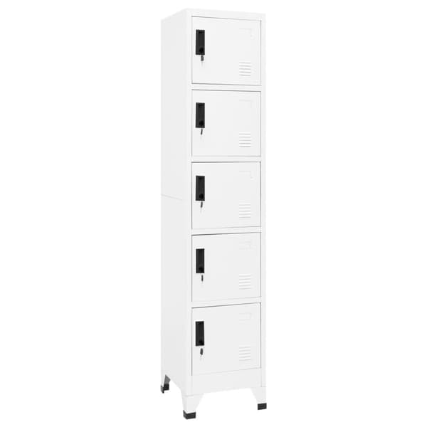 vidaXL skab 38x40x180 cm stål hvid -  Opbevaringsskabe