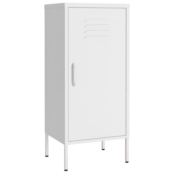 vidaXL opbevaringsskab 42,5x35x101,5 cm stål hvid - Opbevaringsskabe