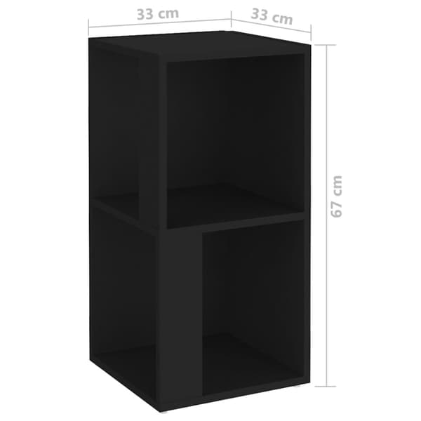 vidaXL Kulmakaappi musta 33x33x67 cm tekninen puu - Säilytys- & lukkokaapit