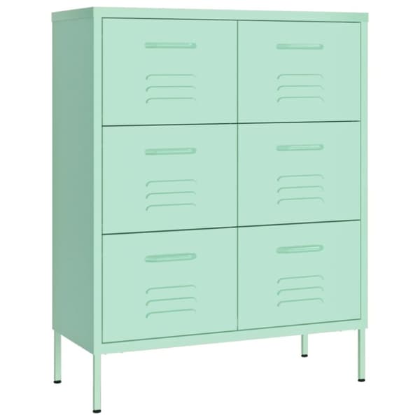 vidaXL Lipasto minttu 80x35x101,5 cm teräs - Säilytys- & lukkokaapit
