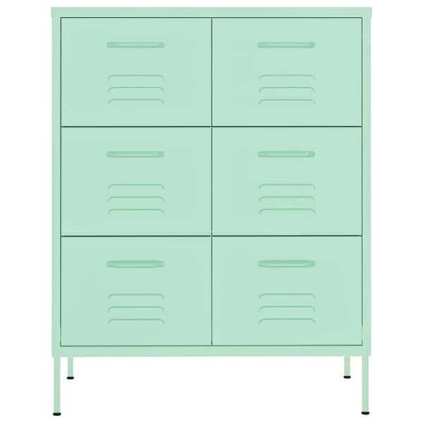 vidaXL Lipasto minttu 80x35x101,5 cm teräs - Säilytys- & lukkokaapit