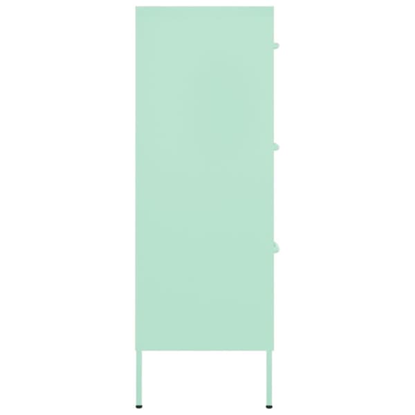 vidaXL Lipasto minttu 80x35x101,5 cm teräs - Säilytys- & lukkokaapit