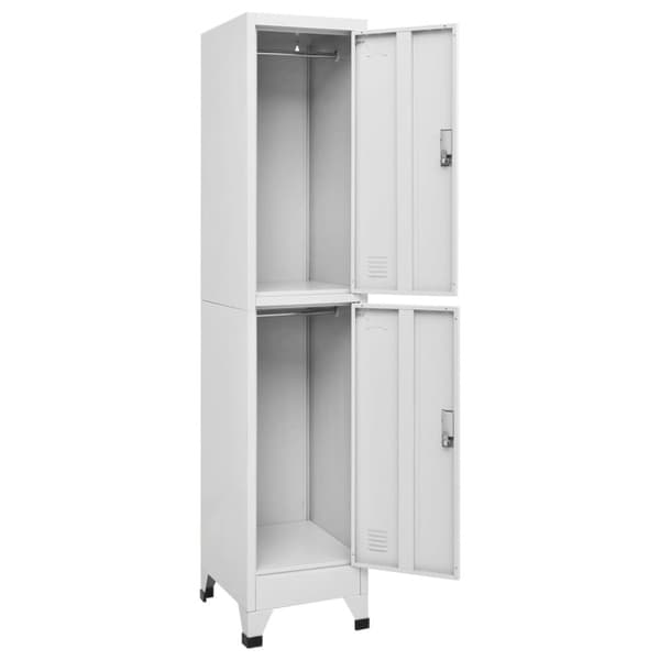 vidaXL lockerskab med to rum 38x45x180 cm - Opbevaringsskabe
