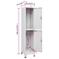 Miniatyrbillede 9 af 10: vidaXL lockerskab med to rum 38x45x180 cm -  Opbevaringsskabe