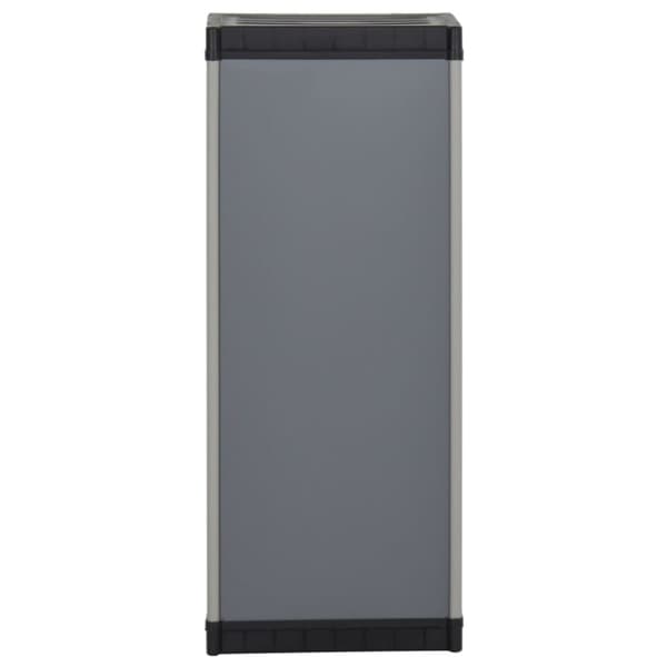 vidaXL haveskab 35x40x85 cm 1 hylde grå og sort -  Opbevaringsskabe