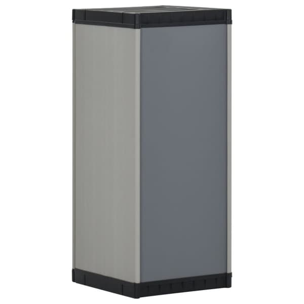 vidaXL haveskab 35x40x85 cm 1 hylde grå og sort -  Opbevaringsskabe