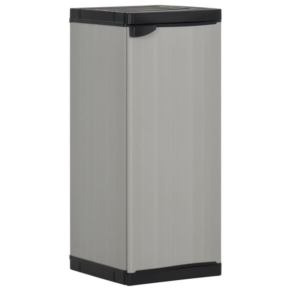 vidaXL haveskab 35x40x85 cm 1 hylde grå og sort -  Opbevaringsskabe