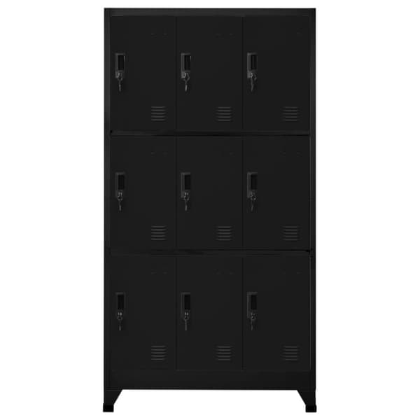 vidaXL skab 90x45x180 cm stål sort - Opbevaringsskabe