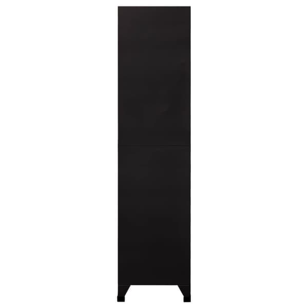 vidaXL skab 90x45x180 cm stål sort - Opbevaringsskabe