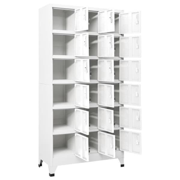 vidaXL Klädskåp med 18 fack metall 90x40x180 cm -  Förvaringsskåp & garderober