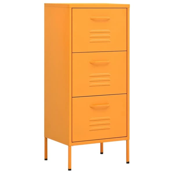 vidaXL opbevaringsskab 42,5x35x101,5 cm stål sennepsgul -  Opbevaringsskabe