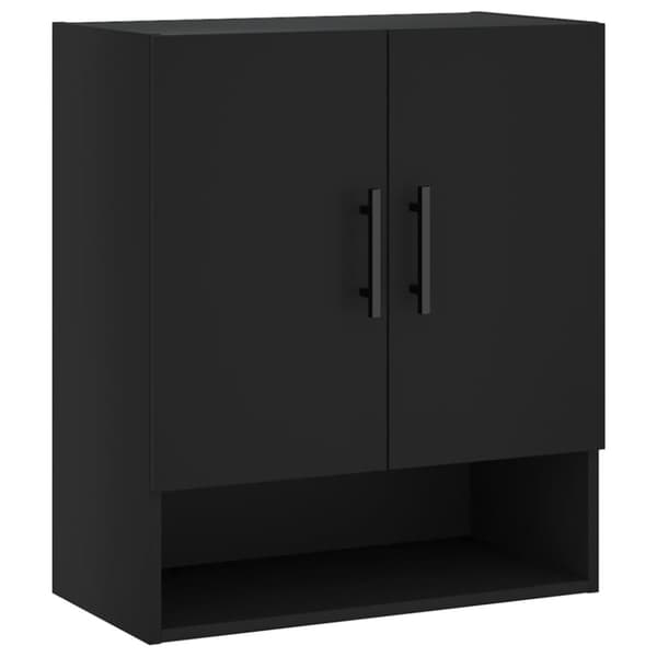 vidaXL vægskab 60x31x70 cm konstrueret træ sort - Opbevaringsskabe