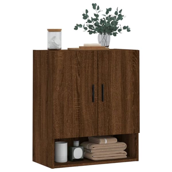 vidaXL Seinäkaappi ruskea tammi 60x31x70 cm tekninen puu -  Säilytys- & lukkokaapit
