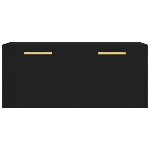 vidaXL vægskab 80x36,5x35 cm konstrueret træ sort -  Opbevaringsskabe