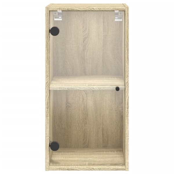 vidaXL skab med glaslåger 35x37x68,5 cm sonoma-eg - Opbevaringsskabe
