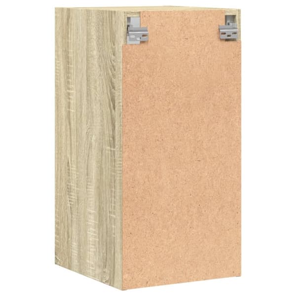 vidaXL skab med glaslåger 35x37x68,5 cm sonoma-eg - Opbevaringsskabe