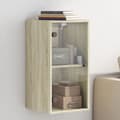 Miniatyrbillede 2 af 11: vidaXL skab med glaslåger 35x37x68,5 cm sonoma-eg -  Opbevaringsskabe