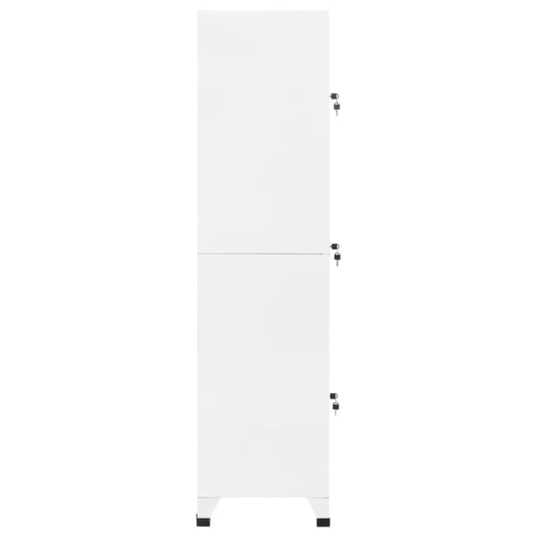 vidaXL skab 38x45x180 cm stål hvid -  Opbevaringsskabe