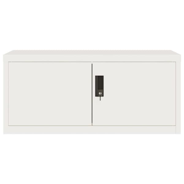 vidaXL Dokumentskåp vit 90x40x110 cm stål -  Förvaringsskåp & garderober