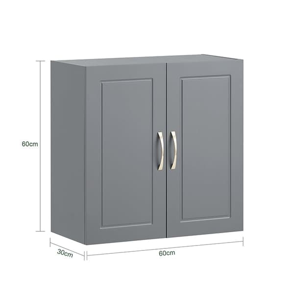 Rootz Väggskåp - Badrumsskåp - Medicinskåp - Mångsidig förvaring - Justerbara hyllor - Robust MDF-konstruktion - 60cm x 60cm x 30cm