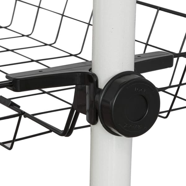 Rootz Set med 2 förvaringskorgar - Garderobskorgar - Metalltrådskorgar - Mångsidig, hållbar, platsbesparande - 83 cm x 8 cm x 38 cm